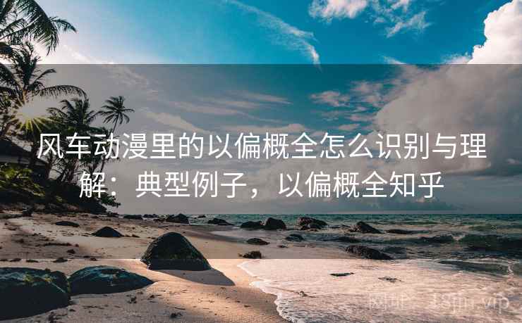 风车动漫里的以偏概全怎么识别与理解：典型例子，以偏概全知乎