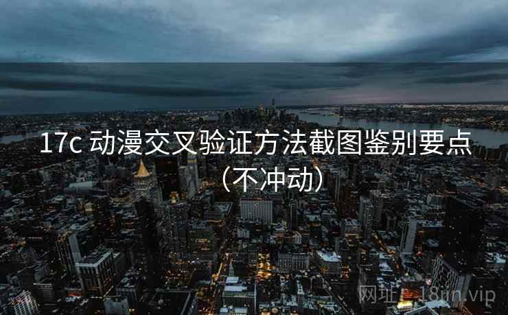 17c 动漫交叉验证方法截图鉴别要点（不冲动）