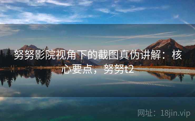 努努影院视角下的截图真伪讲解：核心要点，努努t2