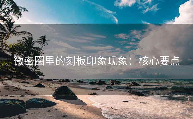微密圈里的刻板印象现象：核心要点