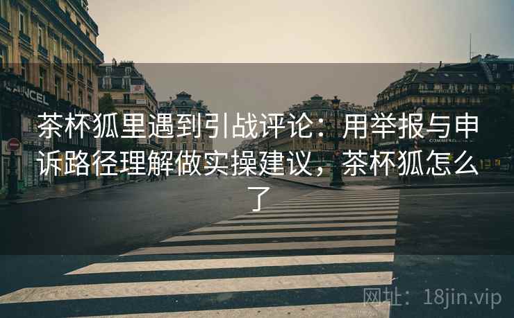 茶杯狐里遇到引战评论：用举报与申诉路径理解做实操建议，茶杯狐怎么了