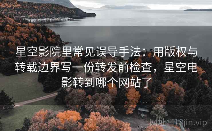 星空影院里常见误导手法:用版权与转载边界写一份转发前检查,星空电影转到哪个网站了 星空影院里常见误导手法:用版权与转载边界写一份转发前检查,星空电影转到哪个网站了